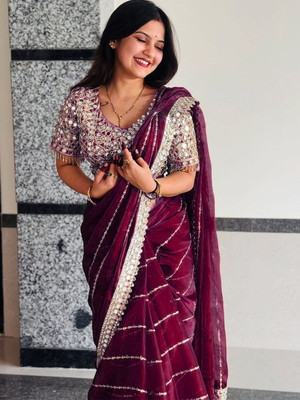 jashvicreation Embroidered Bollywood Art Silk Saree(Pink)