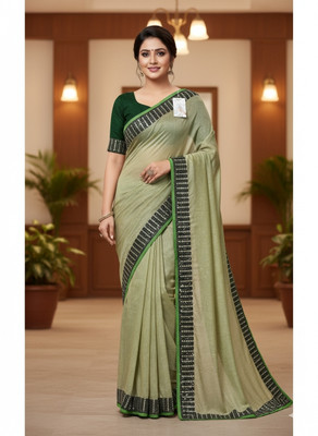 Mumbai faishonz Embroidered Bollywood Silk Blend, Georgette Saree(Light Green, Green)