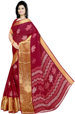 AVM SILK MILLS Printed Daily Wear Chiffon Saree(Multicolor)