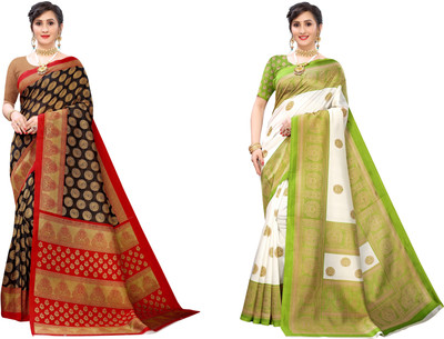 SVB Sarees Printed, Self Design Bollywood Art Silk Saree(Multicolor)
