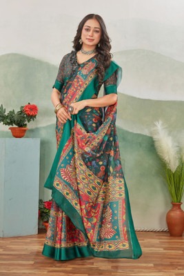 Rashmiwala Printed Bollywood Viscose Rayon Saree(Red)