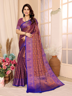 Soor Panchi Woven Banarasi Pure Silk Saree(Green)