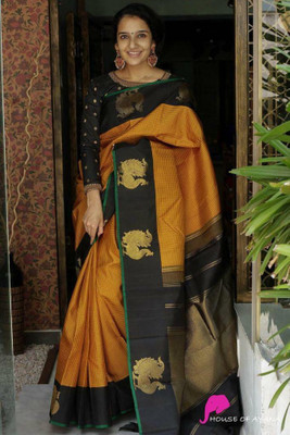 Marziyaa Woven Banarasi Jacquard Saree(Gold)