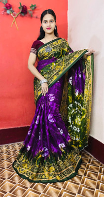 ARTFULTHREADS Printed, Graphic Print Sambalpuri Pure Cotton Saree(Multicolor)
