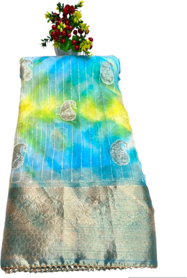Stylish Sarees Self Design, Embroidered Banarasi Jacquard, Tissue Saree(Multicolor)