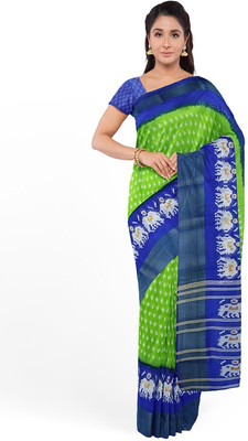 Saadhvi Printed Bandhani Art Silk Saree(Green)