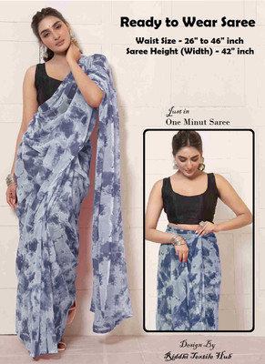 Riddhi textile Hub Self Design Bollywood Georgette Saree(Grey)
