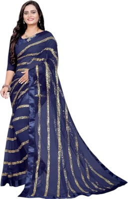 Raquel Embellished Bollywood Georgette Saree(Dark Blue)