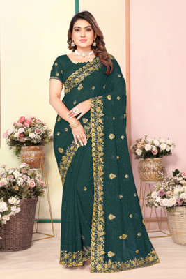 MIYANI FAB Georgette Embroidered Blouse Material