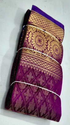 Sunaina Trader Striped Bandhani Georgette Saree(Purple)