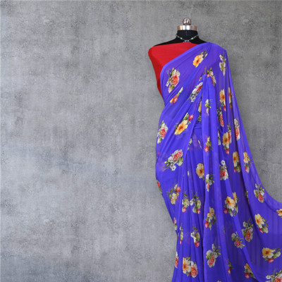 MANBHARI CREATION Printed Daily Wear Georgette Saree(Multicolor)