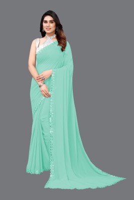 SARETRA MALL Embroidered Bollywood Georgette Saree(Multicolor)