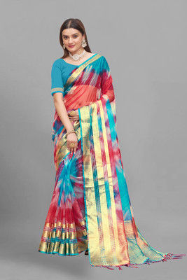 Aarunika SBT Digital Print Bollywood Art Silk Saree(Multicolor)
