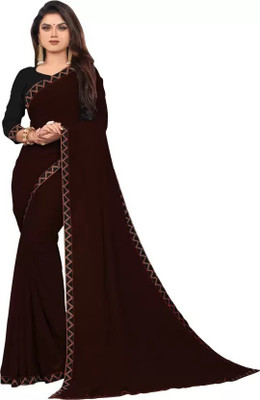 OKTAT Solid/Plain Bollywood Art Silk Saree(Multicolor)