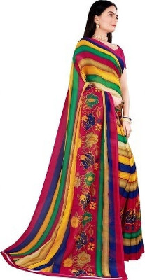 HouseOfCommon Embroidered Bollywood Georgette Saree(Multicolor)