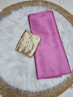 Arpita Fashion Solid/Plain Bollywood Satin Saree(Purple)