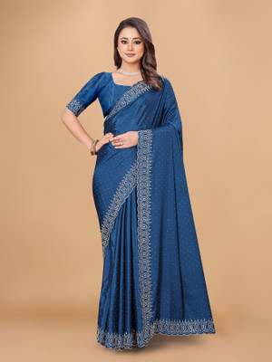 Tejal Creation Self Design Bollywood Crepe Saree(Beige)