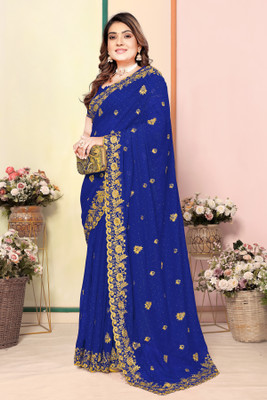 MIYANI FAB Georgette Embroidered Blouse Material