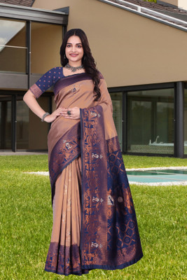 BAL KRISHNA SAREE Woven Banarasi Art Silk Saree(Pink)