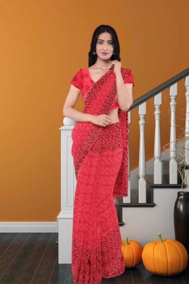 Classy Foriever Printed Daily Wear Georgette Saree(Red)