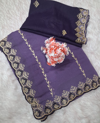 shrijamyaham Embroidered, Floral Print Leheria Georgette Saree(Mustard)