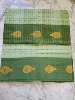 Bikash Dutta Fashion Self Design Tant Pure Cotton Saree(Green)