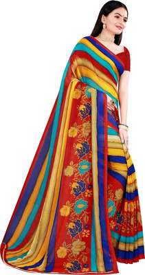 Saadhvi Printed Bollywood Georgette Saree(Multicolor)