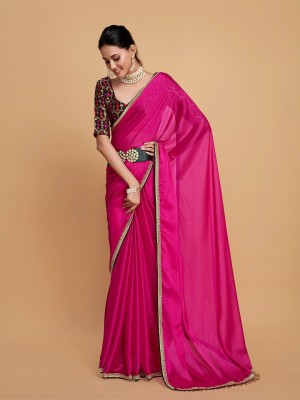 Sangria Woven Daily Wear Satin Saree(Blue)