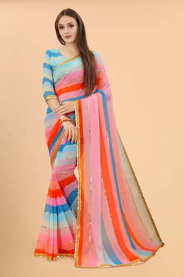 nilormy Printed Banarasi Pure Silk Saree(Multicolor)