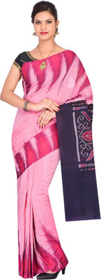 handloom paridhaan Self Design Daily Wear Pure Cotton Saree(Pink)