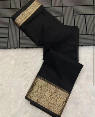 Shree Vinayak Creations Self Design Bollywood Organza Saree(Black)