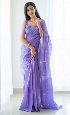 YASHIKA Woven Daily Wear Cotton Silk Saree(Blue)