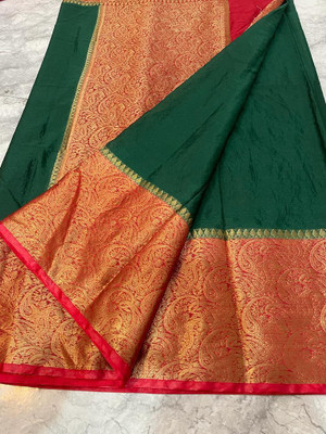 MT textiles Woven Handloom Pure Silk Saree(Multicolor)