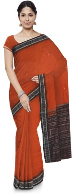 handloom paridhaan Self Design Bollywood Pure Cotton Saree(Orange)