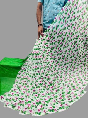 WILLMAKE Printed, Self Design, Color Block, Striped, Embroidered, Woven, Embellished, Solid/Plain Bollywood Jacquard, Art Silk Saree(Light Green)