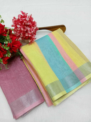 DEVICE of NT Printed Kanjivaram Pure Cotton, Cotton Linen Saree(Multicolor)