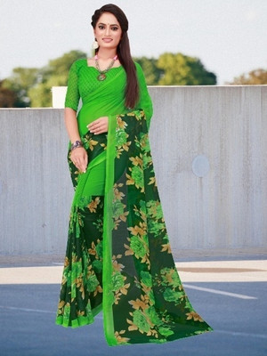 Silkbazar Printed Bollywood Georgette Saree(Multicolor)