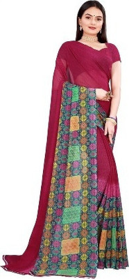 HouseOfCommon Printed Bollywood Georgette Saree(Multicolor)
