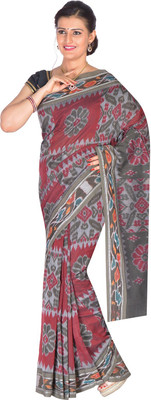 handloom paridhaan Self Design Sambalpuri Pure Cotton Saree(Red)