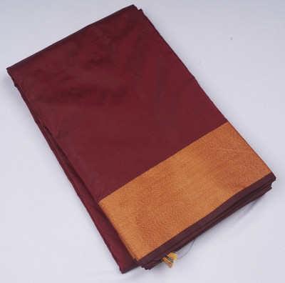 PK TRENDY COLLECTIONS Woven Kanjivaram Art Silk Saree(Maroon)