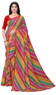 HouseOfCommon Ombre Bollywood Georgette Saree(Multicolor)