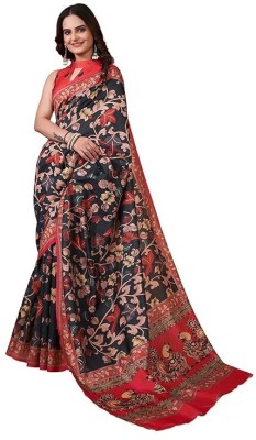 Sonnam Printed Bhagalpuri Pure Silk Saree(Multicolor)