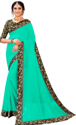 LIMTD Solid/Plain Bollywood Georgette Saree(Light Green)