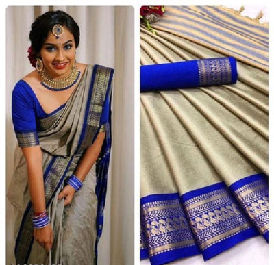 SHRIMAY Woven Kanjivaram Silk Blend Saree(Multicolor)