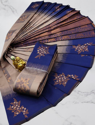 PRIHAL ART Self Design, Woven Daily Wear Cotton Silk Saree(Multicolor)