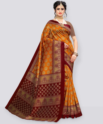 Moda Rapido Printed Bollywood Georgette Saree(Mustard)