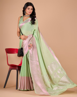 nirmal creation Floral Print Bollywood Chiffon Saree(Multicolor)