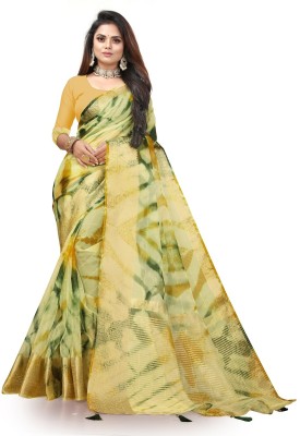 Adiyogi Enterprise Embellished Bollywood Organza Saree(Multicolor)
