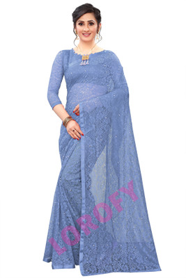 LOROFY Self Design Kota Doria Net Saree(Multicolor)