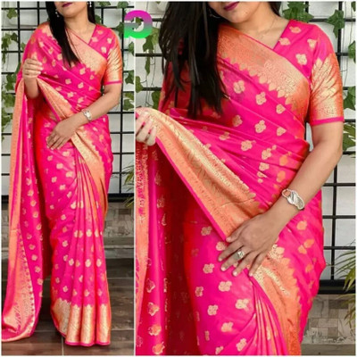 Dhanlaxmi Creation Self Design Banarasi Jacquard Saree(Green)